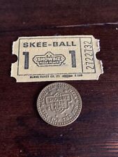VERY RARE: SHOWBIZ PIZZA ZONE SKEE-BALL PRIZE TICKET #2722732 - HTF & Play Token picture