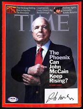 John McCain Autographed 2008 Time Magazine PSA/DNA picture