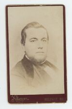 Antique CDV Circa 1870s Handsome Man With Chin Beard in Suit Kilgore Belfast, ME picture