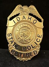 Vintage Obsolete Idaho State Police Cap Badge Retired picture