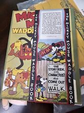 Vintage Disney Waddle Book Hardcover With Paper Characters Mickey Mouse picture