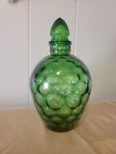Vintage Wheatonware Green Bubble Honeycomb Decanter  picture
