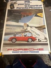 VINTAGE PORSCHE Poster PTD… Your Key To A World Of Porsche Pleasure -Rare picture