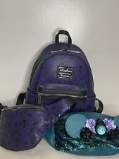 Disney Parks Loungefly Haunted Mansion Black/Purple Wallpaper Backpack/Fanny’s picture