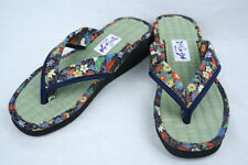 ISM Japanese Pattern Legs sandals Gold Brocade navy blue M size Japan production picture