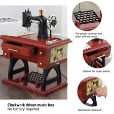 Music Box Mini Sewing Machine Style Mechanical BirthdayXmas Gift Table Decor picture