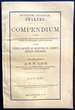 1867 SHAKERS COMPENDIUM antique religious booklet 4TH ED. Christ's Second Coming picture
