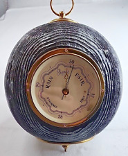 Vintage 1950's Art Deco Fee & Stemwedel Barometer 11 Inch Hanging Ball Brass picture