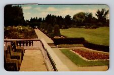 Hamilton Ontario- Canada, Garden, McMaster University, Vintage c1955 Postcard picture