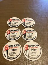 Lot of 6 Farmington Line Dairy Farmington,Conn.Milk Caps picture