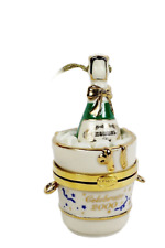 Lenox Celebrate 2000 Champagne Bottle Porcelain Trinket Box Ornament  picture
