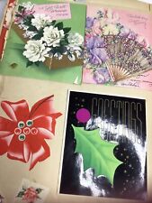 Vintage 1950 60s Greeting Cards Scrapbook Christmas Birthday Easter Valentines picture