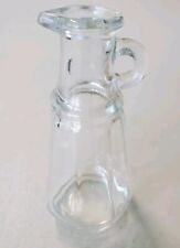 Vintage Clear Glass Paneled Cruet With Loop Handle  #686 picture