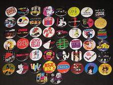 Assorted 80's New Wave Buttons /  Pins 50 picture