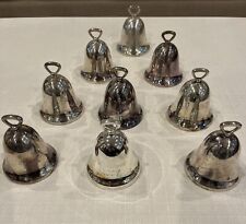 Lot of 9 Reed and Barton silver bells. picture