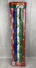 5 Rolls Cleo Christmas Wrapping Paper Santa USA 150 Sq Ft VINTAGE VERY RARE picture