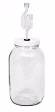 One Gallon Wide Mouth Jar with Lid and Twin Bubble Airlock picture