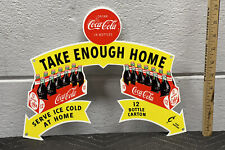Drink Coca Cola Diecut Metal Sign Soda Pop Beverage Diner 12 Pack Bottle Can picture