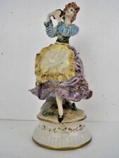 Capo Di Monte Marked Porcelain Dancing Maiden 14.5 Inches Figurine Made Italy picture