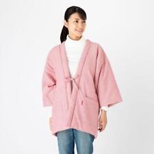 Japanese Women's Hanten Warm Wear Winter Jacket Textile Weave Red picture