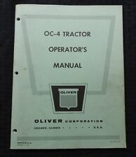 GENUINE 1964 OLIVER OC-4 GASOLINE CRAWLER TRACTOR OPERATORS MANUAL GOOD SHAPE picture