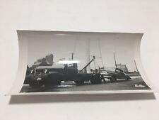 Original Vintage Tow Truck Towing Car Road  Real Picture Glossy 4 1/2