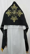 BLACK Humeral Veil with CHI RHO embroidery,voile huméral,velo omerale picture