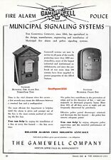 1945 Gamewell Fire & Police Municipal Signaling Systems Original Print Ad picture