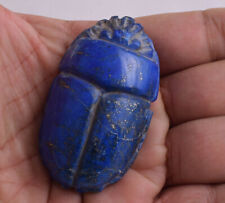 Egyptian Scarab-Carved Egyptian Lapis Lazuli Scarab- 2.5