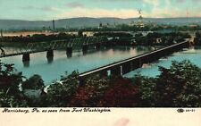 Vintage Postcard Fort Washington River Bridges Landmark Harrisburg Pennsylvania picture