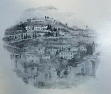 1907 Convent of the Blue Nuns at Fiesole Italy illustrated picture