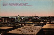 JUDAICA GREECE SALONICA JEWISH CEMETERY BAY BY TWILIGHT (a46268) PC picture