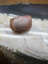 Ancient pre-Columbian TAIRONA White eyed barrel bead 12.3 x 8.5 mm collectible  picture
