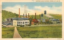 CAPSTAN GLASS FACTORY, Connellsville, PA Vintage 1941 POSTCARD divided back picture