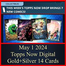 TOPPS MARVEL COLLECT TOPPS NOW MAY 1 2024 GOLD+SILVER 14 CARD SET picture