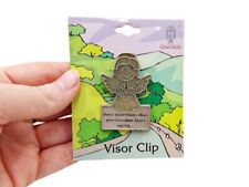 Never Drive Faster Guardian Angel Luminescent Visor Clip Car Accessory 2 Inch picture