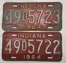 1964 INDIANA SEQUENTIAL License Plates picture