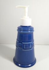 Longaberger Pottery Woven Tradition Cornflower Blue Pump Soap Lotion Dispenser picture
