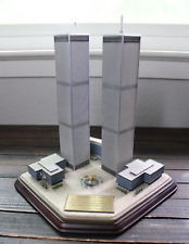 Danbury Mint Twin Towers 9/11 Commemorative World Trade Center NYC Statue  picture