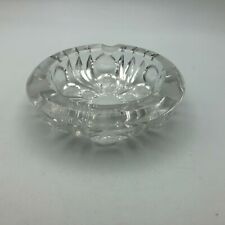 Vintage Crystal Cut Cigar Ashtray Clear Glass Fancy Heavy Nice Beautiful 1.5 Lbs picture