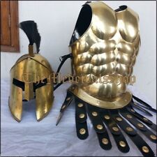 300 Medieval MUSCLE ARMOR AND ROMAN SPARTAN HELMET,KING  COSTUMES ARMOR picture