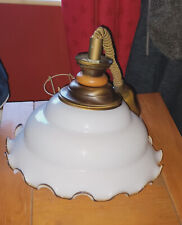 Vintage  Large Glass Shade  Rise And Fall Ceiling Light picture