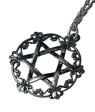 Jewish Silver Star Of David Pendent Necklace picture