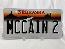 MCCAIN 2 Vintage Vanity License Plate Nebraska Personalized Auto Man-Cave Décor picture