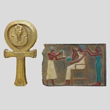 RARE ANCIENT EGYPTIAN PHARAONIC ANTIQUE KING TUTANKHAMUN AND KEY OF LIFE STELLA picture