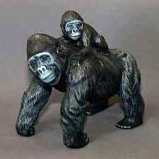 Gorilla MaMa & Baby Bronze Sculpture King Kong Figurine Statue Signed Numbered picture