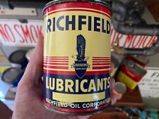 VINTAGE~ FULL NOS~ RICHFIELD~ 1 POUND GREASE CAN IN EXCELLENT CONDITION picture