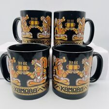 Lot of 4 8oz KAMORA Imported Coffee Liqueur Mug Cup Native Mayan Inca Aztec picture