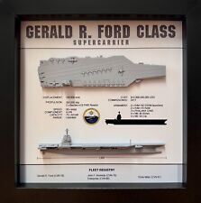 Gerald R Ford Class Carrier Display Shadow Box, CVN-78, 9