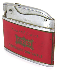Ship and Travel Frisco Lines Railroad Vintage Enamel Advertising Lighter, Vulcan picture